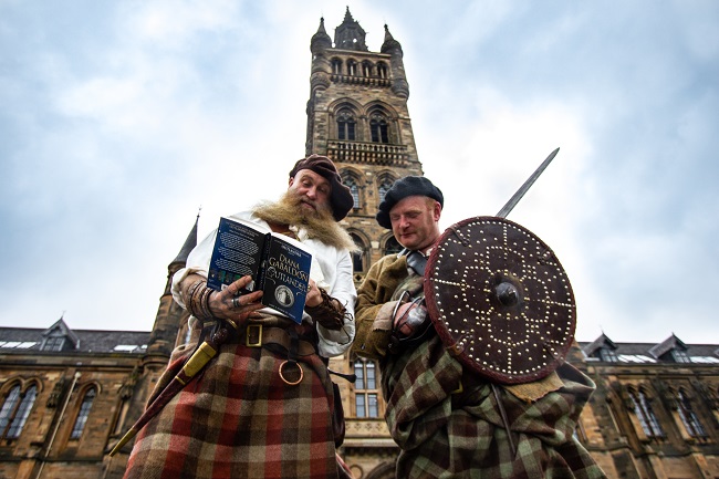 Left to right Charlie Allan and Scott McMaster of The Clanranald Trust for Scotland helped to launch the Outlander Conference 2020 announcement at the University of Glasgow