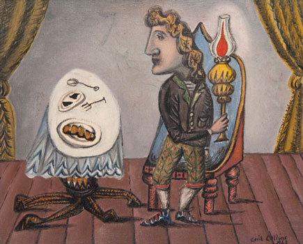 Cecil Collins, The Man with the Lamp, Oil on canvas, 1943.