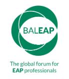 BALEAP LOGO The Global forum for EAP Professionals