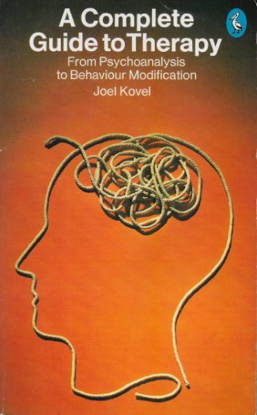 Book cover for A Complete Guide to Therapy showing head in profile and brain outlined in string. 