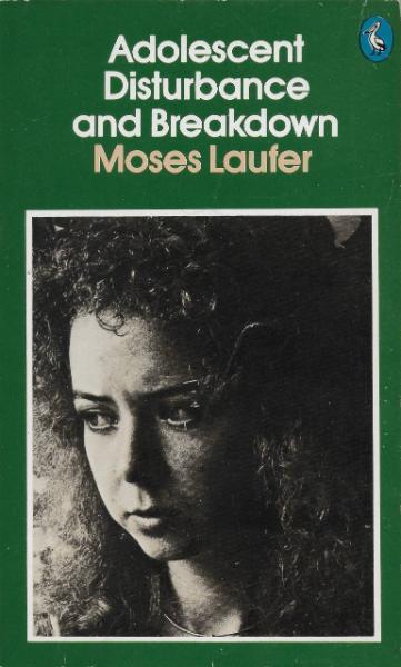 Book cover for Adolescent Disturbance and Breakdown showing photographic portrait of pensive young woman. 