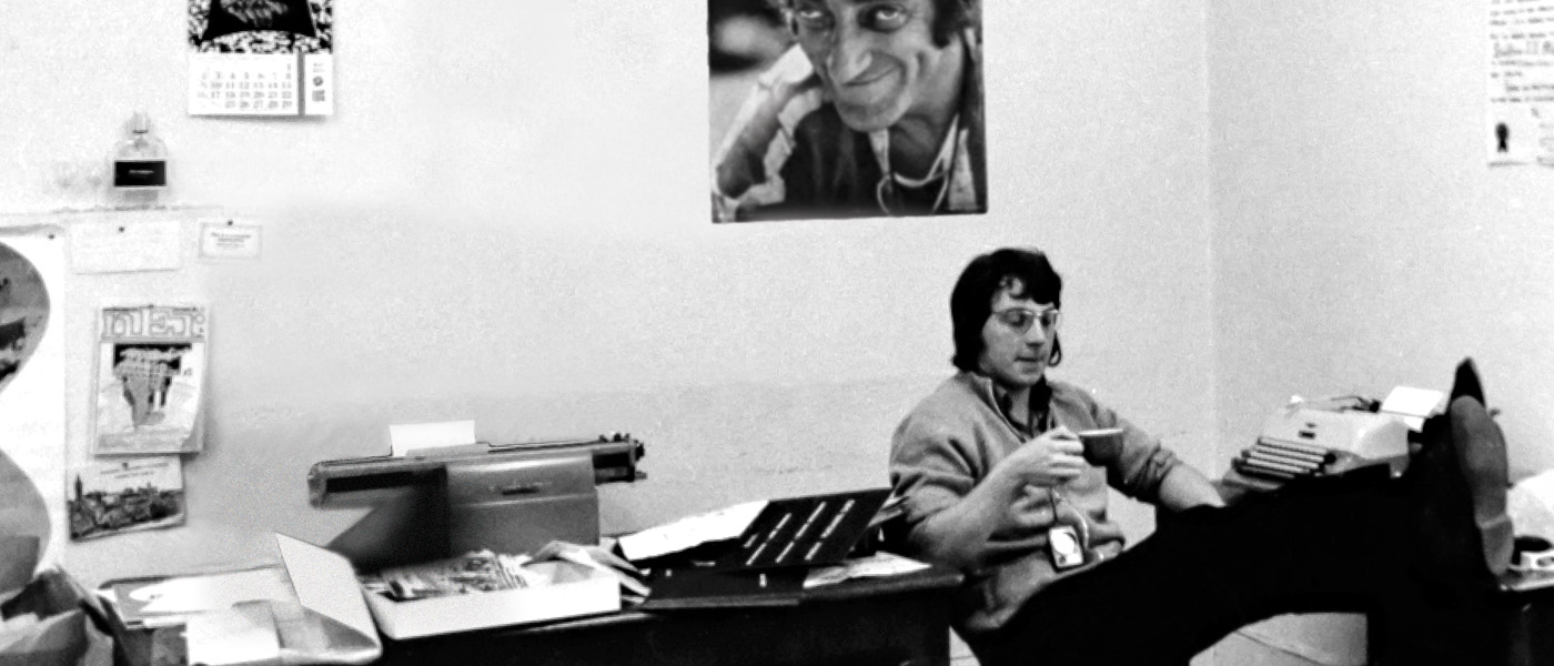 Robin McKie as a student, taking a teabreak in the newsroom of the Guardian, 1972