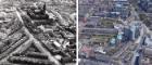 Aerial photo of University of Glasgow campus in the 1960s and today