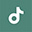 TikTok logo in green