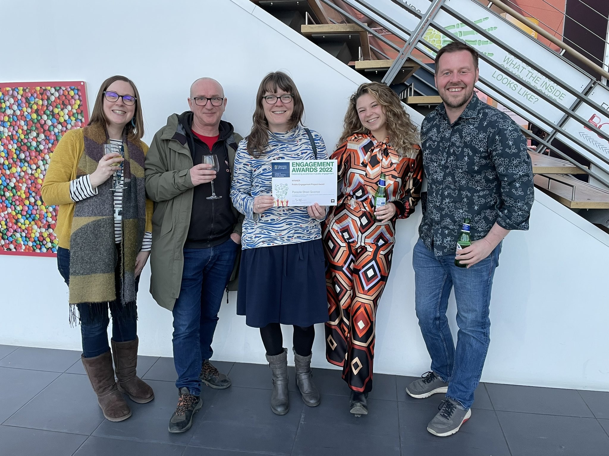 The Parasite Street Science team receive their 2022 MVLS engagement award