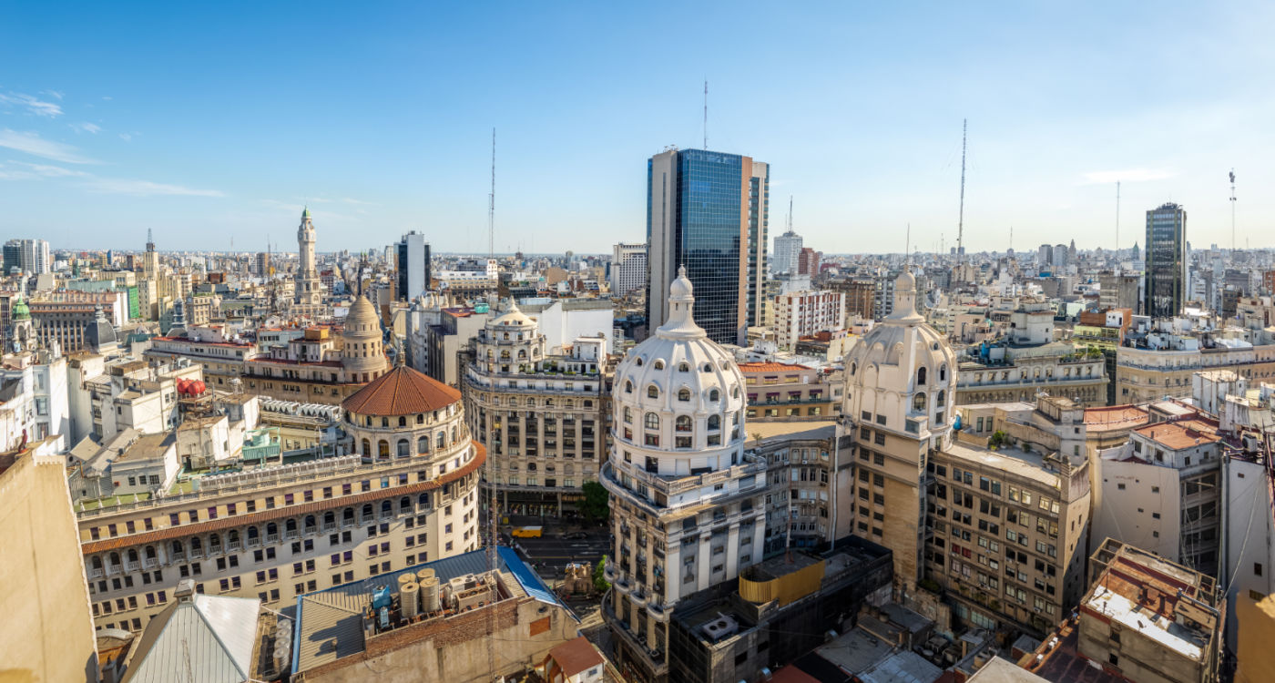 Aerial view of downtown Buenos Aires [Photo: Shutterstock]