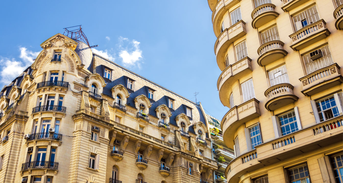 The outside of Parisian-style buildings in the Recoleta neighbourhood [Photo: Shutterstock]