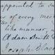 Adam Smith was elected Praeses, presiding over University meetings when the Rector and an official Vice-Rector were not present, as recorded in the Senate minutes, 25th November 1762. (GUAS Ref: GUA 26642, p210. Copyright reserved.)