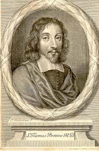Frontispiece portrait of Sir Thomas Browne from Monro 128.