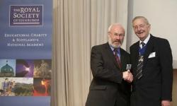 Professor Broun receiving his award at the Royal Society of Edinburgh