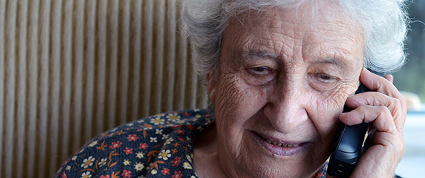 Woman talking on phone