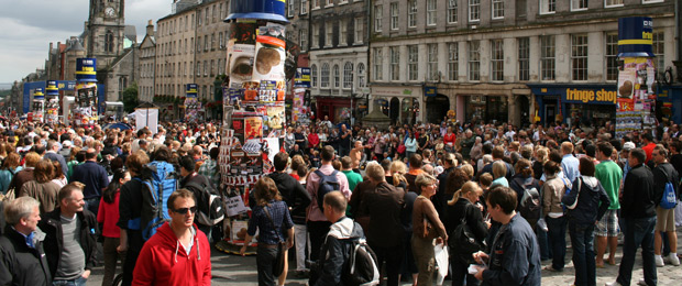 Edinburgh festival crowd