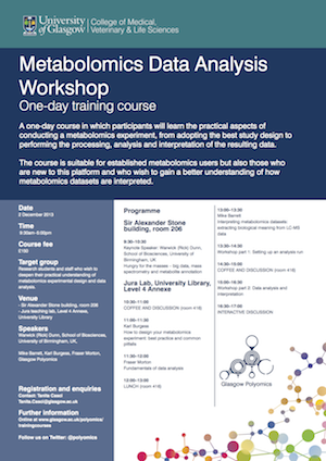 Image of the front page of the metabolomics data analysis course