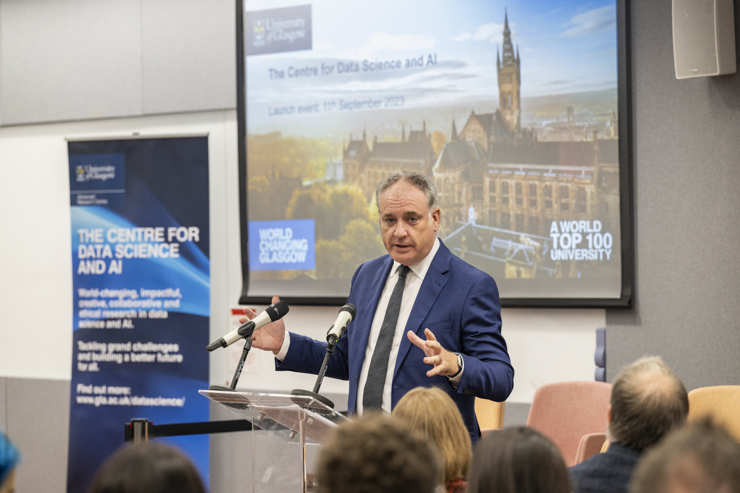Richard Lochhead MSP at the launch of the University of Glasgow's Centre for Data Science and AI