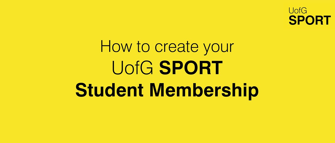 How to create your UofG Sport student membership