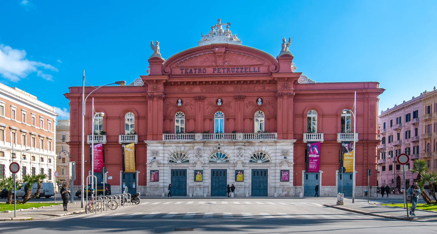 Facade of Teatro Petruzzelli Opera and Ballet Theater.
