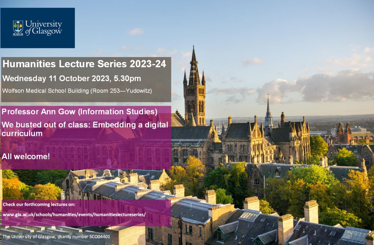11 October lecture - Ann Gow