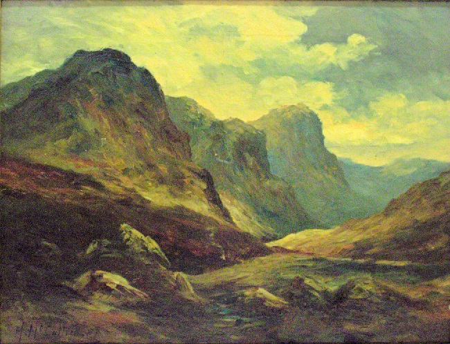 Glencoe Painting  A painting entitled Glencoe by Horatio McCulloch (1805–1867). Credit Glencoe and North Lorn Folk Museum. 