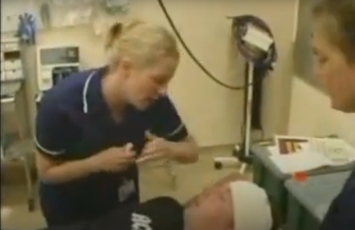 Nurse checking patient 