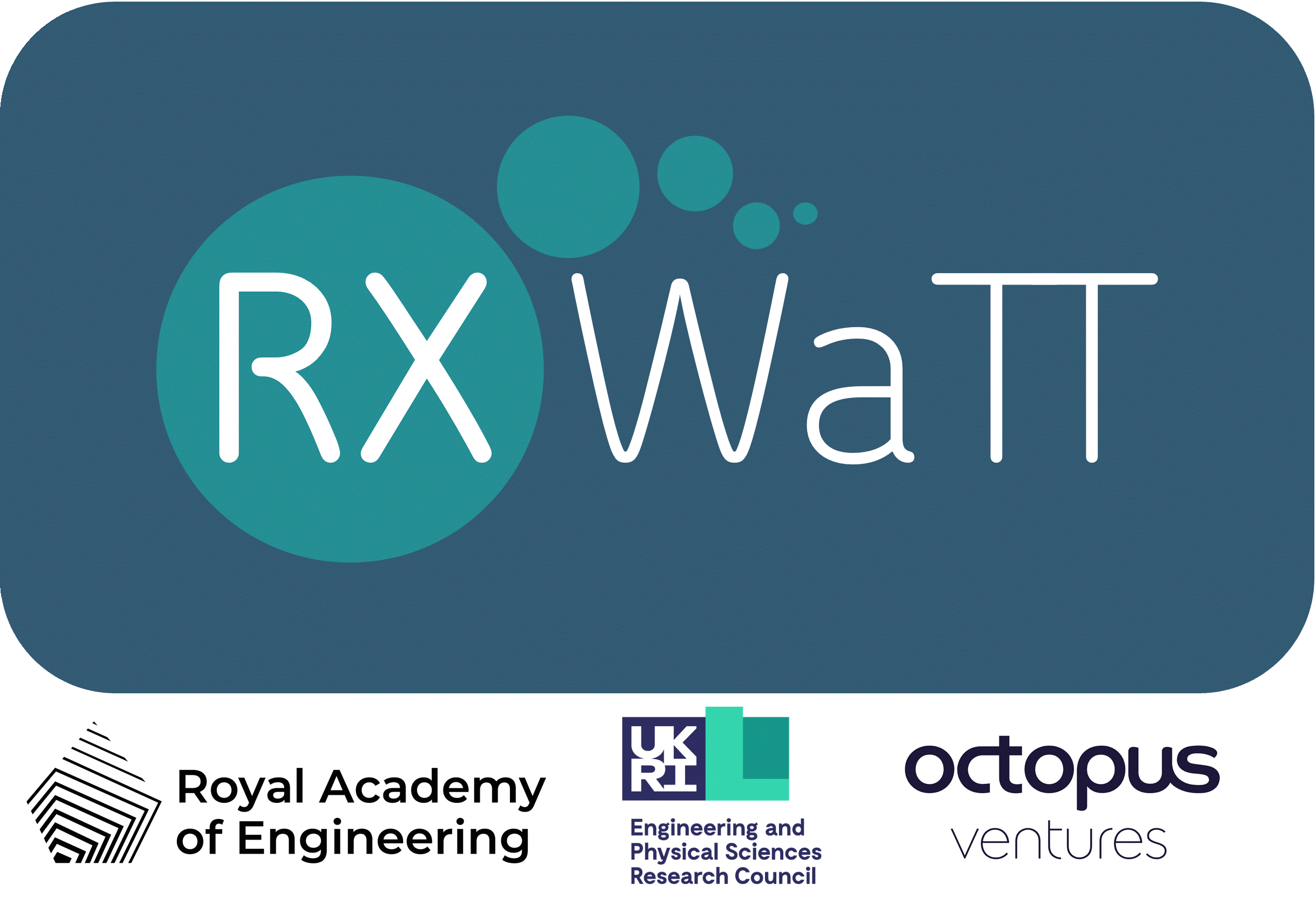 RX Watt Logo alongisde supporters and funders logo