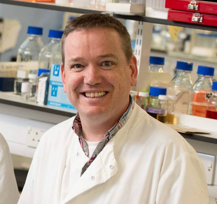 A head and shoulders shot of Dr Donal Wall in the lab