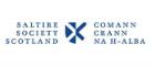The logo of Saltire Society which has the words Saltire Society in English and Gaelic 