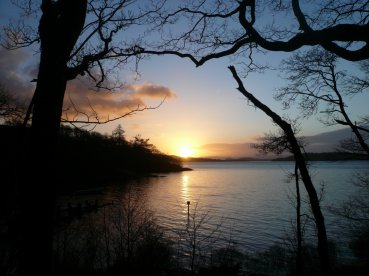 Sunset over Loch Lomond, where SCENE is situated