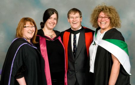 Teaching Excellence Awards 2007-08 (left to right) Anne Tierney, Joanna Smith, Professor Douglas Neil and Andrea Brown.