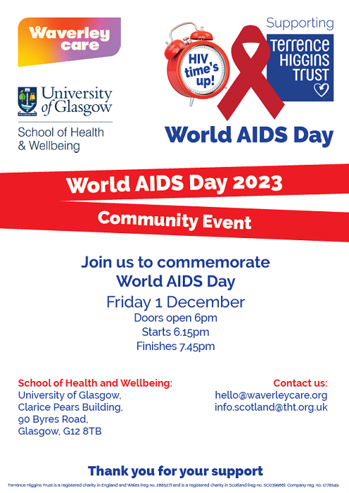 A poster for the World AIDS Day 2023 Event