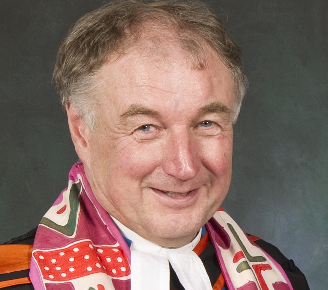 A portrait of the late Reverend Stuart MacQuarrie, former Chaplain at the University of Glasgow 