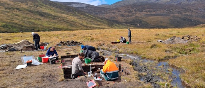 Mesolithic excavations in the Cairngorms. Photo: Prof Graeme Warren, UCD