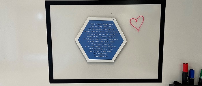 An image of a tile for the Unseen Hands Exhibition