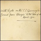 Introduction to the sketches relating to the trip from Glasgow to the Isle of Dogs on the 'SS Garmoyle', titled 
