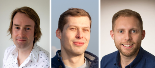 Profile headshots of Hugh Rice, Andreas Hoehn and Nik Lomax