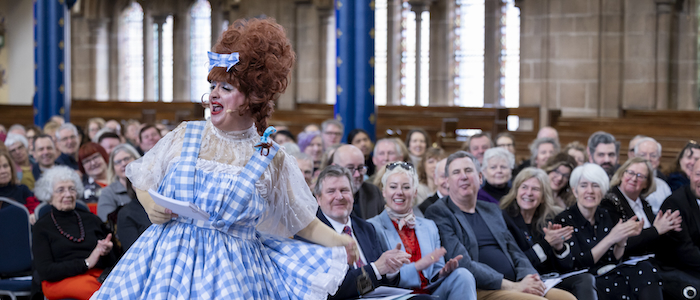 Johnny McKnight delivers the 2024 Cameron Lecture, The Panto Dame (She's Behind You), dressed in full panto dame regalia and channelling one of his favourite characters, Dorothy Blawna-Gale