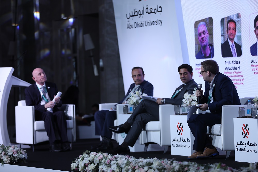 Panel and speaker at the Abu Dhabi University event Source: Amy Laux