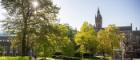 Photograph of University of Glasgow Tower behind some trees