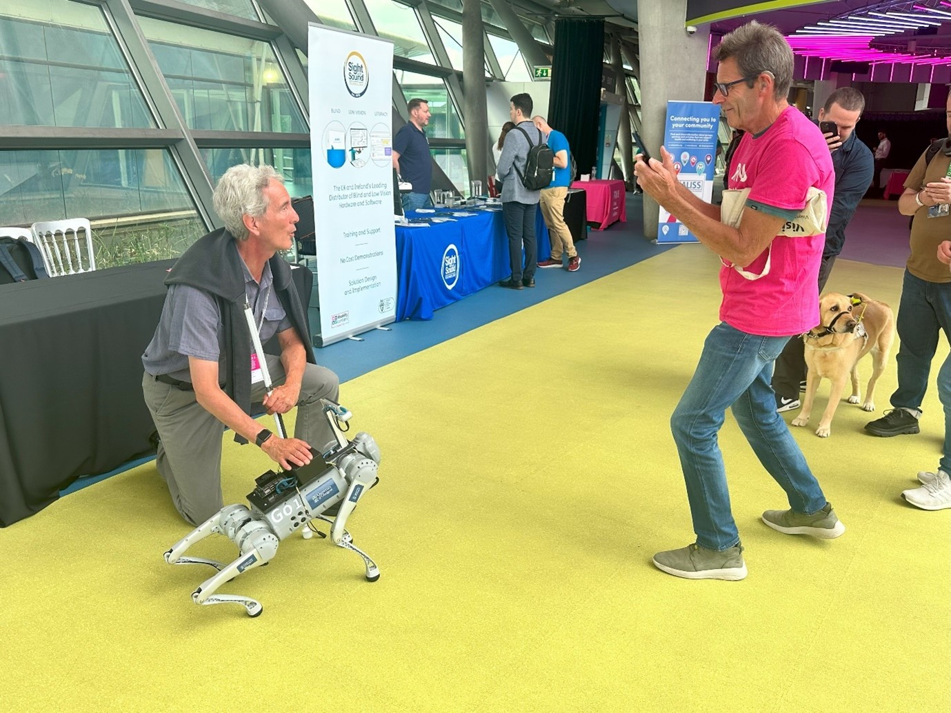 Two participants at a recent event at the SEC showcasing the RoboDog project