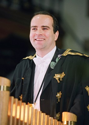 Greg Hemphill in rector robes