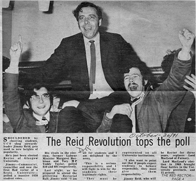 Jimmy Reid election newspaper clipping