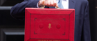 Person holding the UK budget Red box. Source: School of Law Ruth O donnell 