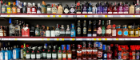 Three alcohol shelves filled with different alcohol. Source: School of Law Ruth O Donnell