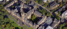 Aerial view of Gilbert Scott Building