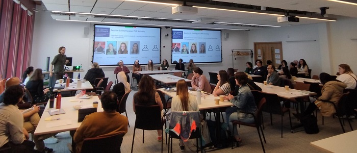 Students sitting at the SHW PGR Annual Conference 2024