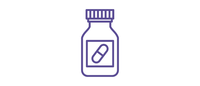 An icon of a bottle of medicine
