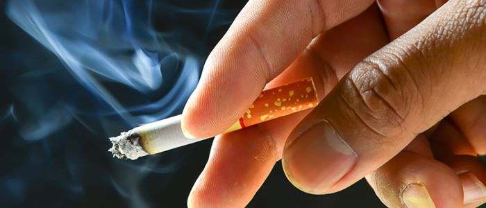 Photo of a person smoking