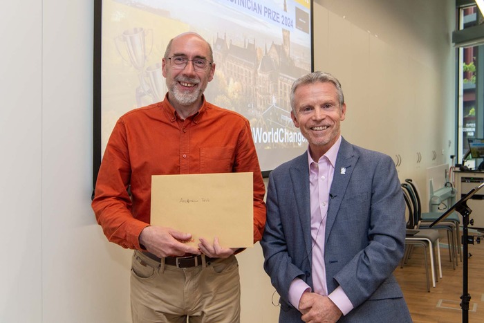 staff receiving award
