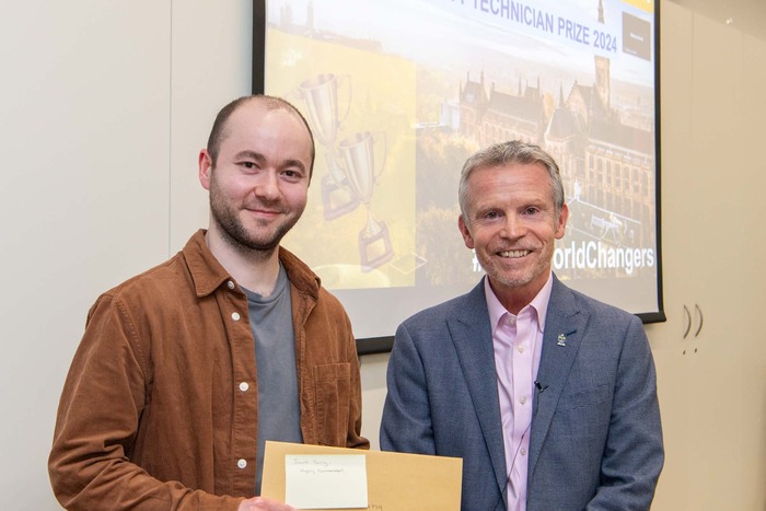 staff receiving award