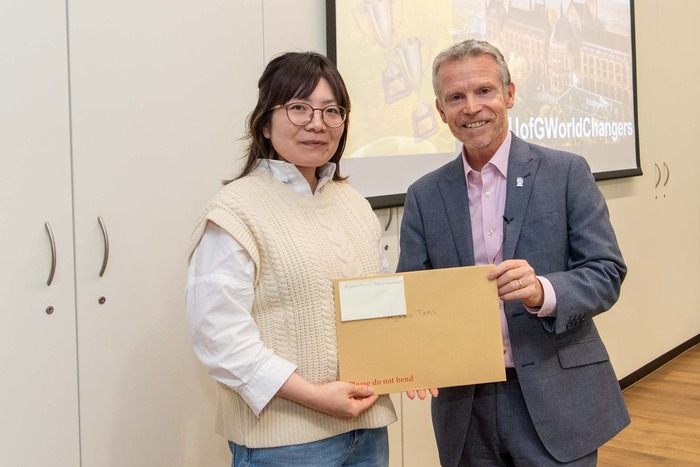 staff receiving award
