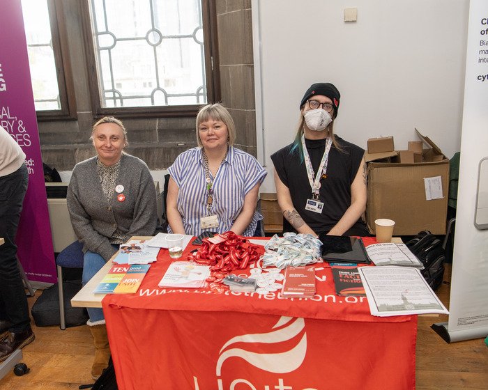 staff at stall
